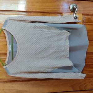 Blue Polkadot Top